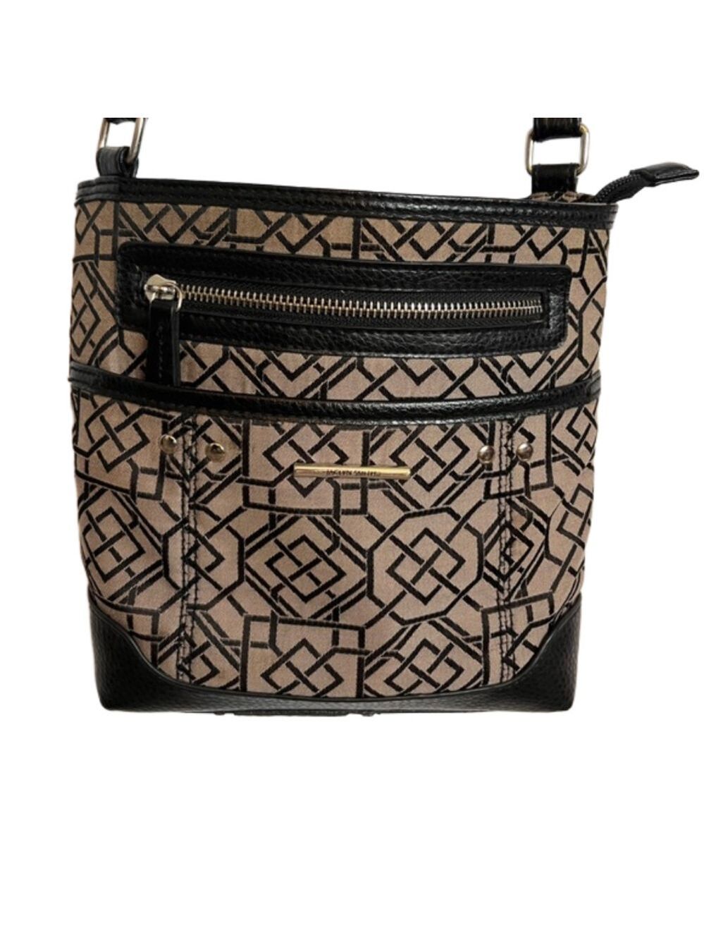 Jaclyn Smith cross body zipper geometric pattern bag